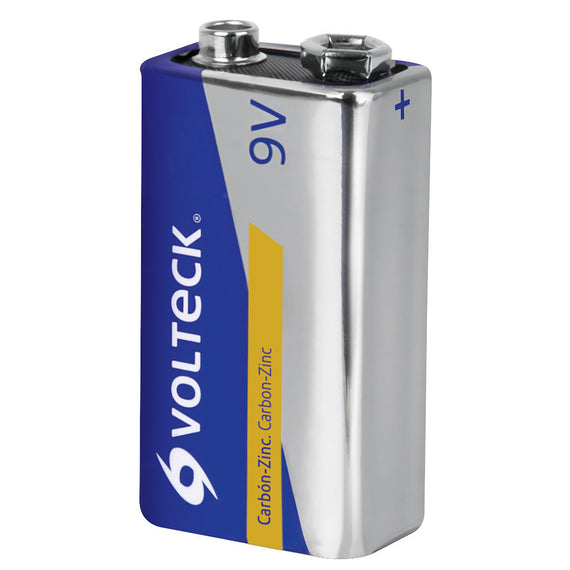 PILA 9V (1 Pza.) ZINC-CARBON EN BLISTER  VOLTECK   ZI-9V - Hergui Musical