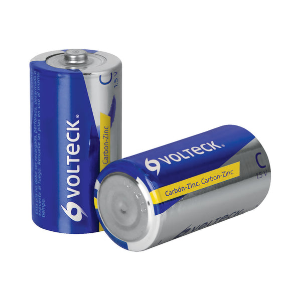 Blíster con 2 pilas zinc-carbón tamaño 