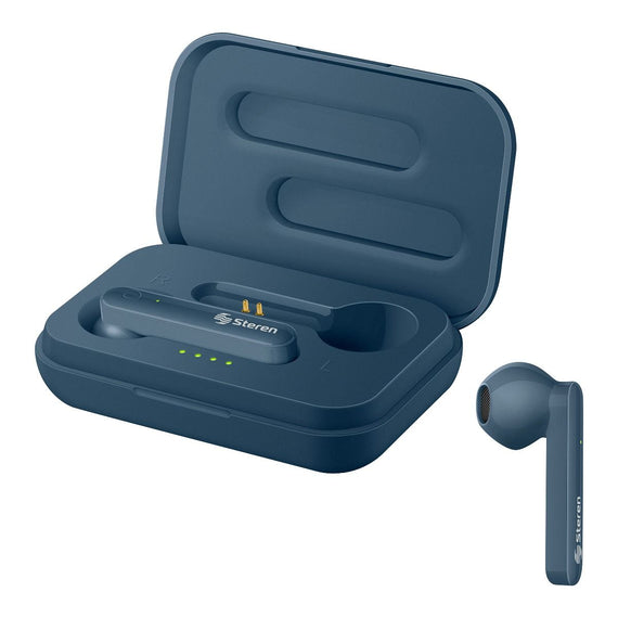 Audífonos Bluetooth ergonómicos FreePods Touch True Wireless, azules  STEREN   AUD-7460AZ - Hergui Musical