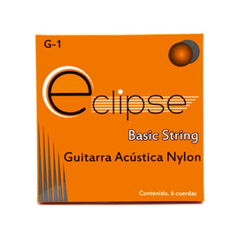 JGO. DE CUERDAS DE NYLON BLANCO PARA GUITARRA ACÚSTICA  ECLIPSE   G-1B - Hergui Musical