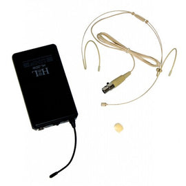 Sistema Inalámbrico con 2 Micrófonos de Diadema Color Beige, Incluye 1 Receptor y 2 Transmisores para Frecuencias UHF   HL Hight Line  HL-2DW - Hergui Musical