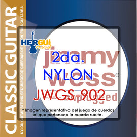CUERDA 2da. DE  NYLON JIMMY WESS JWGS-902 - herguimusical