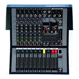 MEZCLADORA AMPLIFICADA 6 CANALES 300w x 2 CANALES 256 EFECTOS / USB / BLUETOOTH  HARDEN   KMX-P6 - herguimusical