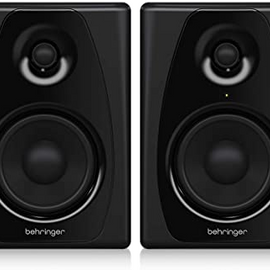 PAR DE MONITORES BEHRINGER BIAMPLIFICADOS DE 2 VÍAS, 4 AMPLIFICADORES DE ALTA RESOLUCIÓN, POTENCIA: 100w RMS, DRIVER LF DE 5" DE KEVLAR, TWEETER DE 1", 2 ENTRADAS XLR Y 2 DE 1/4", USB   STUDIO50USB - herguimusical