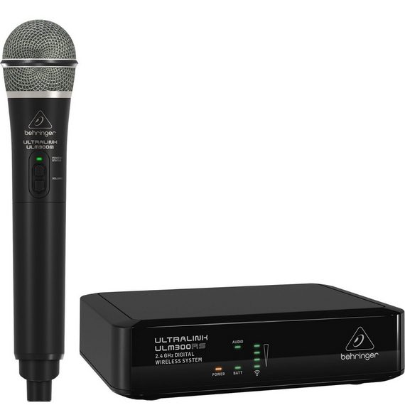 SISTEMA BEHRINGER INALÁMBRICO DE MANO ULM300M Y RECEPTOR DE UN CANAL ULM300RS, CONECTIVIDAD DIGITAL INALÁMBRICA DE 2.4 GHZ  ULM300MIC - herguimusical